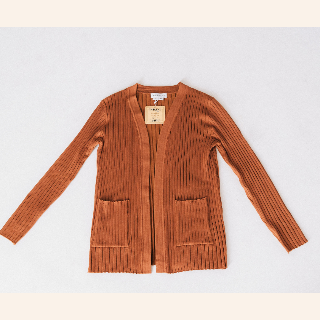 Camel Pocketed Cardigan - Women