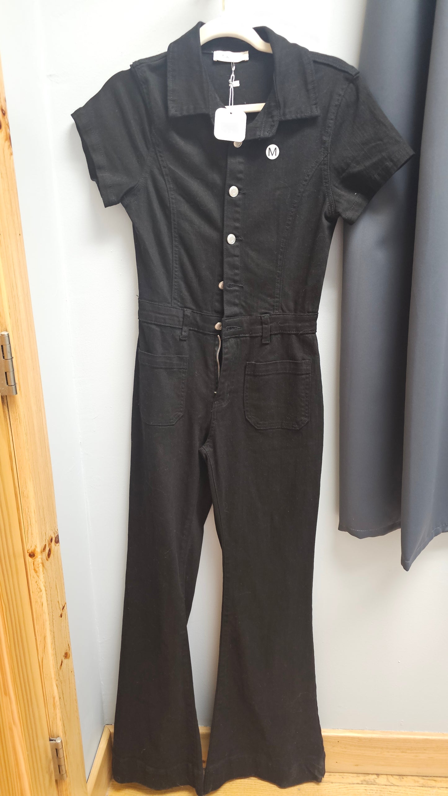 Wisteria Lane Black Denim Bibs