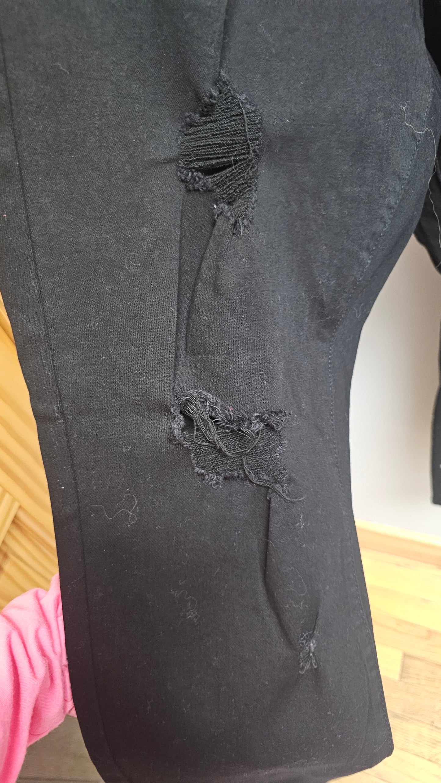 Plus Black Distressed Jeans