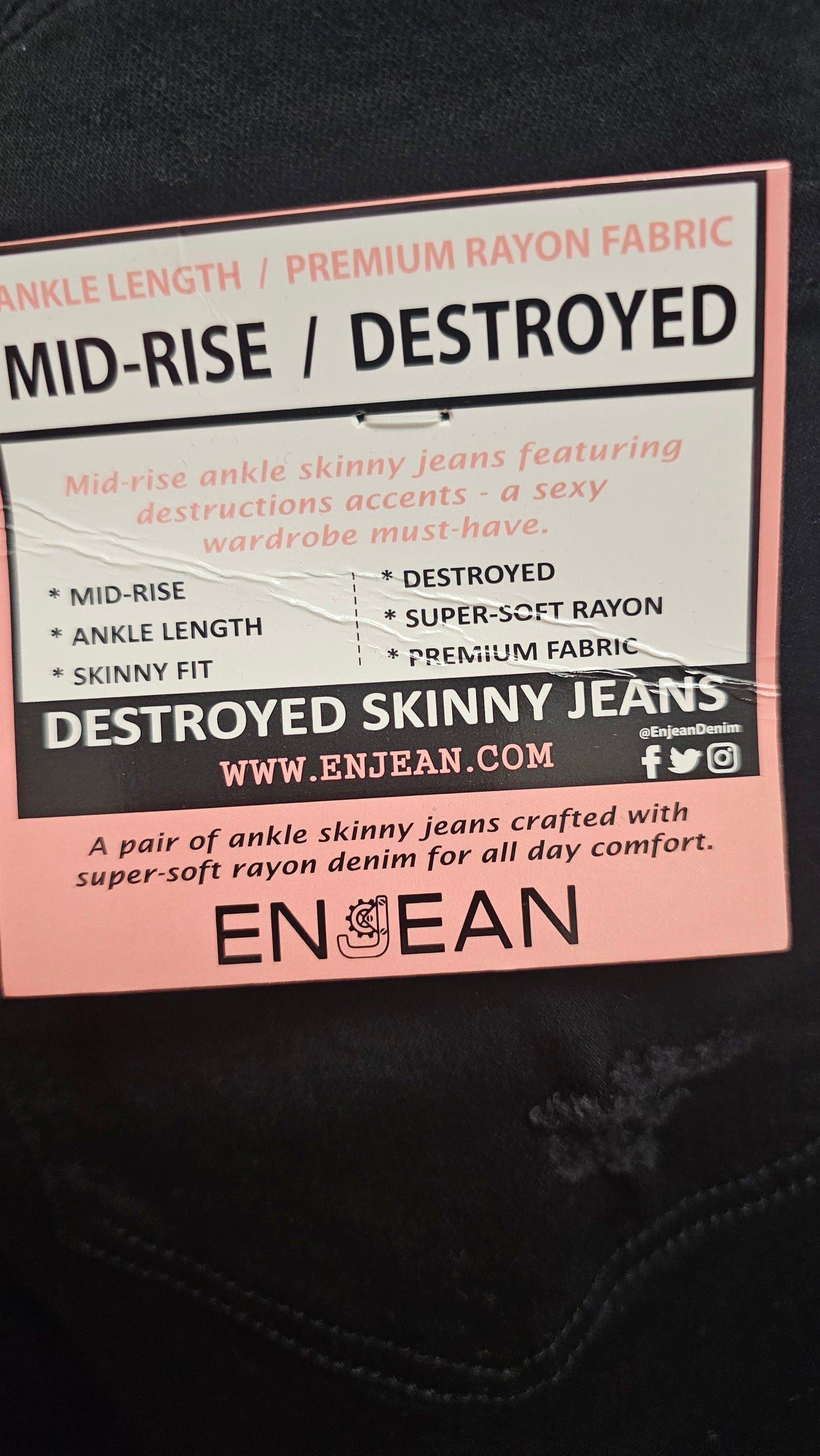 Plus Black Distressed Jeans