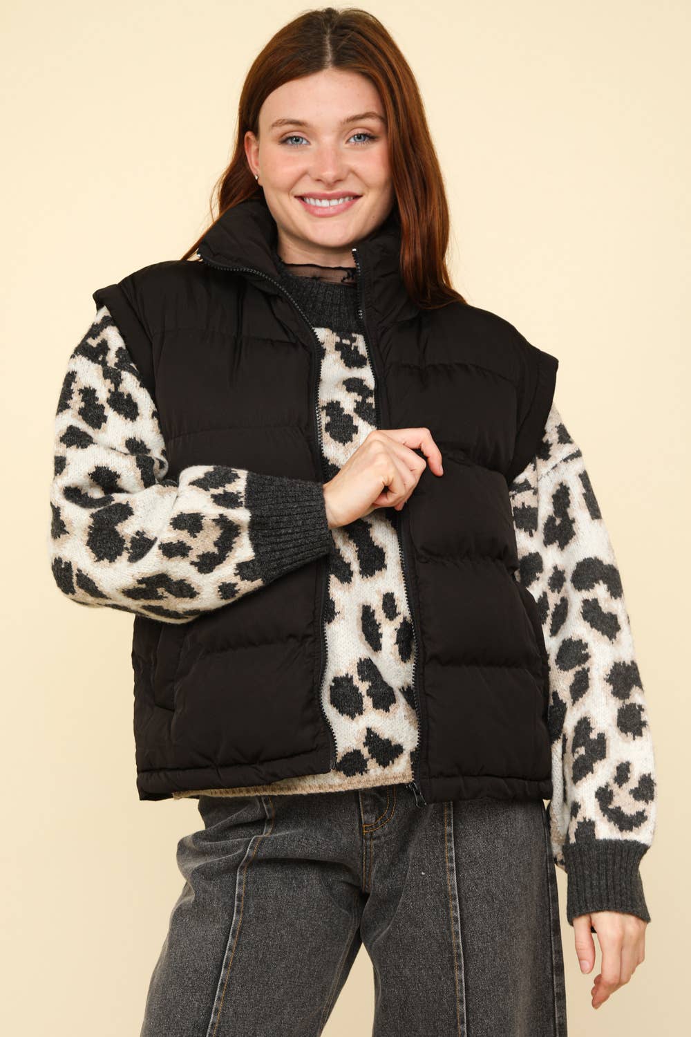 Black Puffer Vest