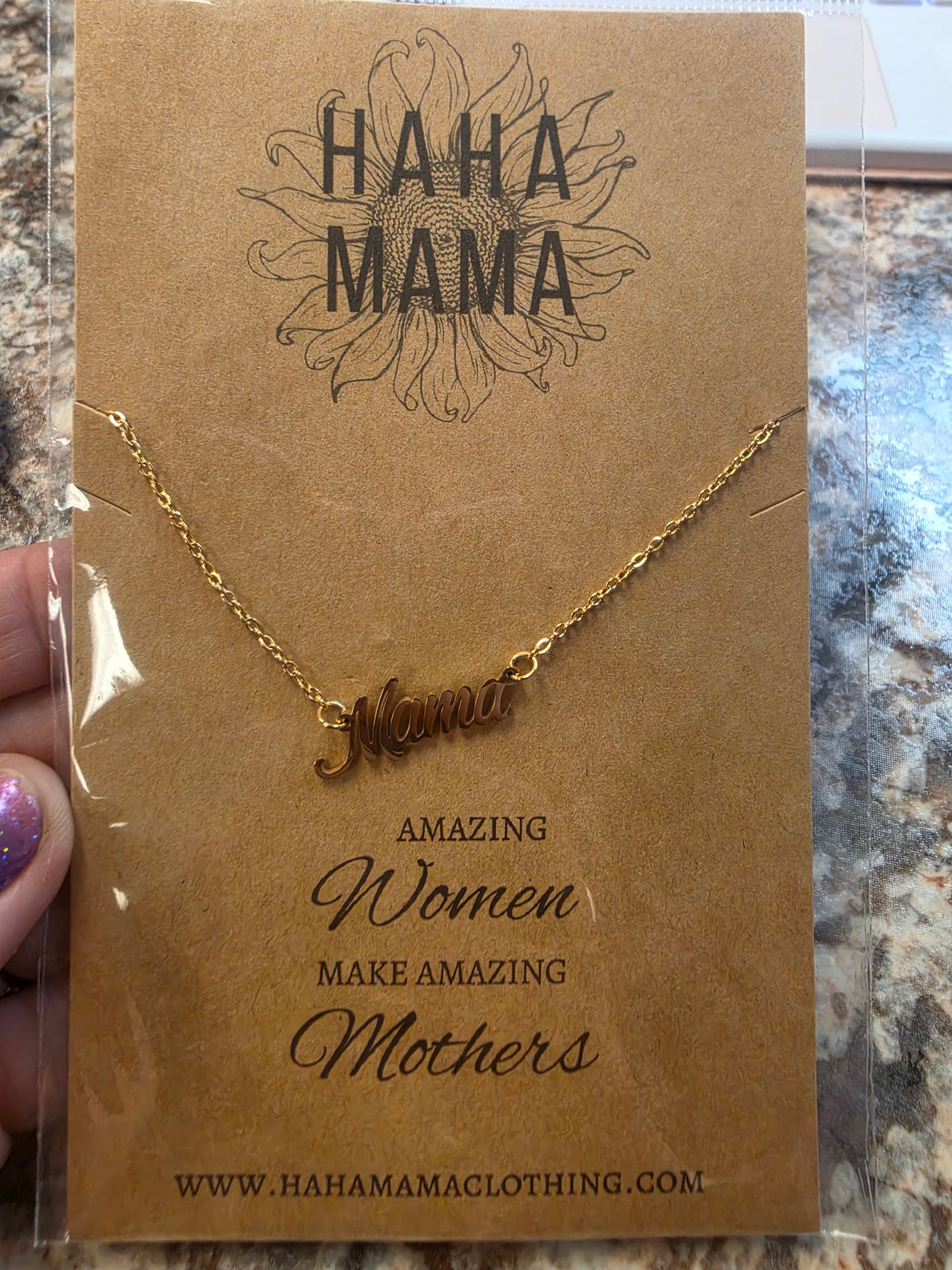 Mother’s Day Necklace-Mama gold