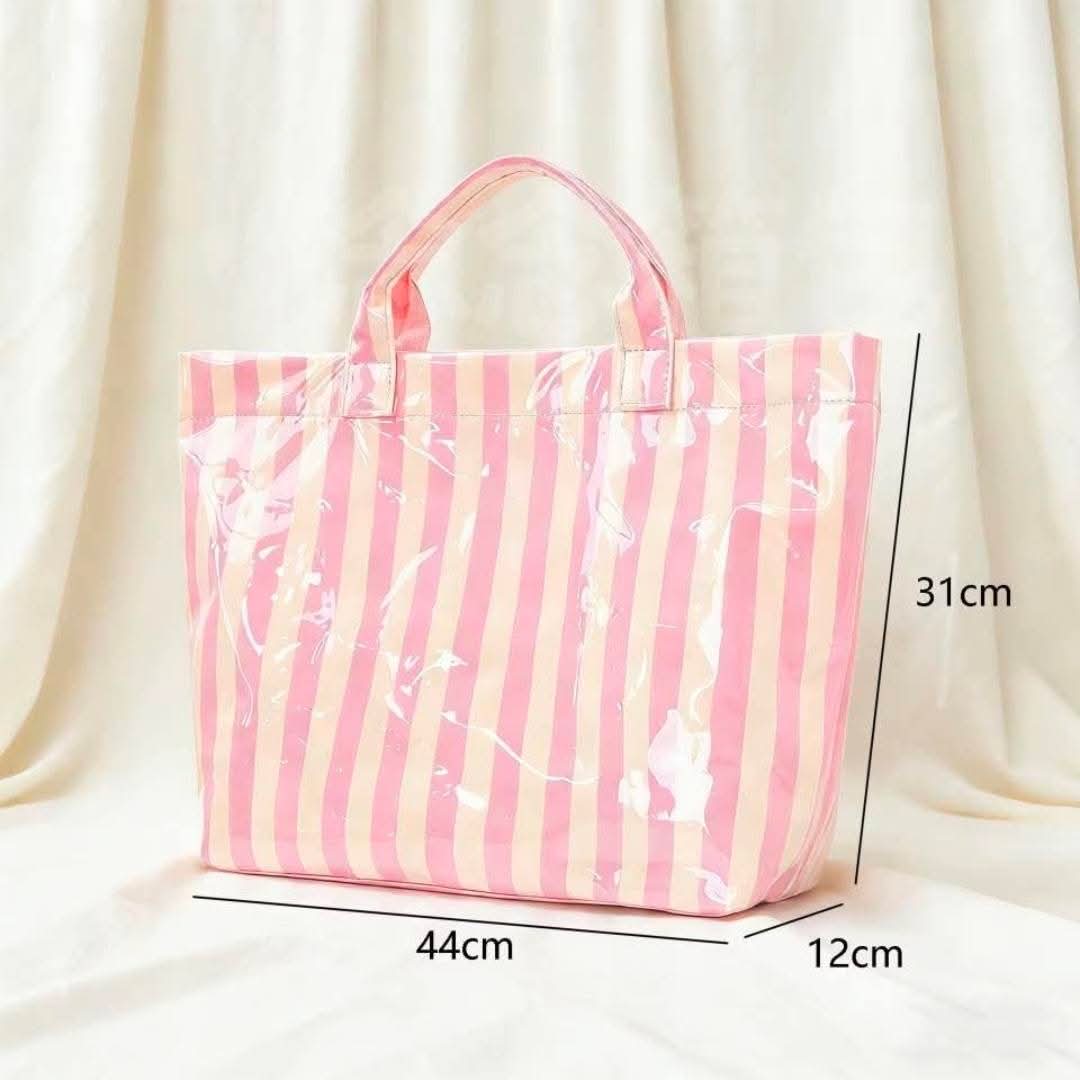 Pink/White Beach/Pool Bag