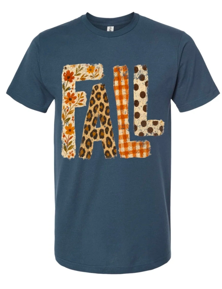 Fall graphic tees blue