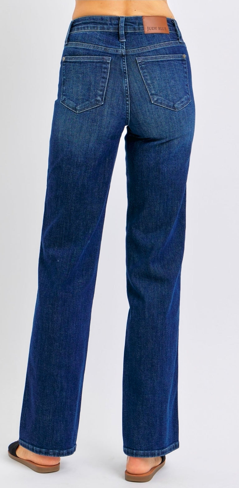 Judy Blue Petite Mid Rise Tummy Control Jeans