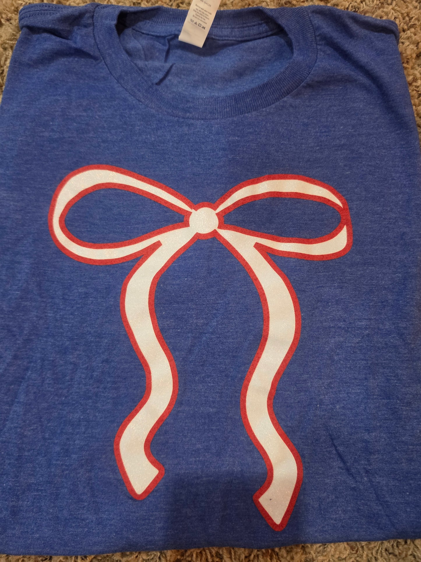 Red, white and blue bow
