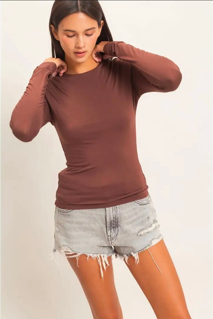 Brown long sleeve shirt
