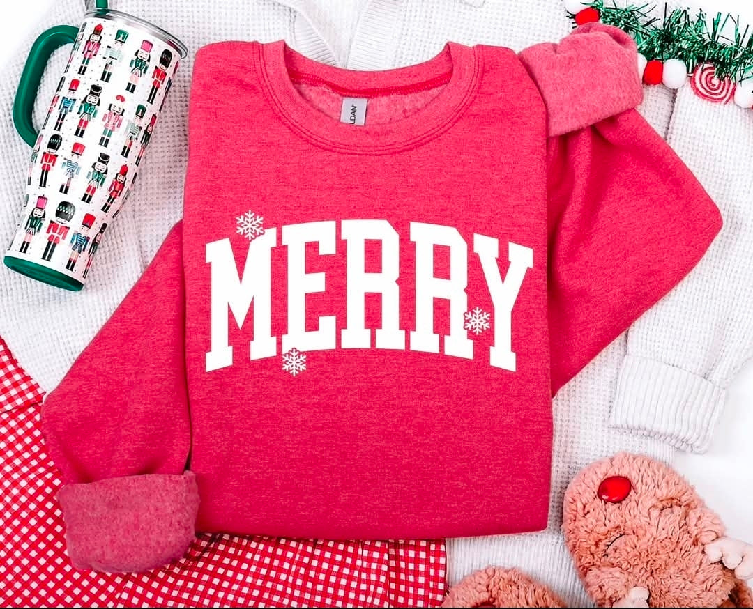 Red Merry Sweatshirt