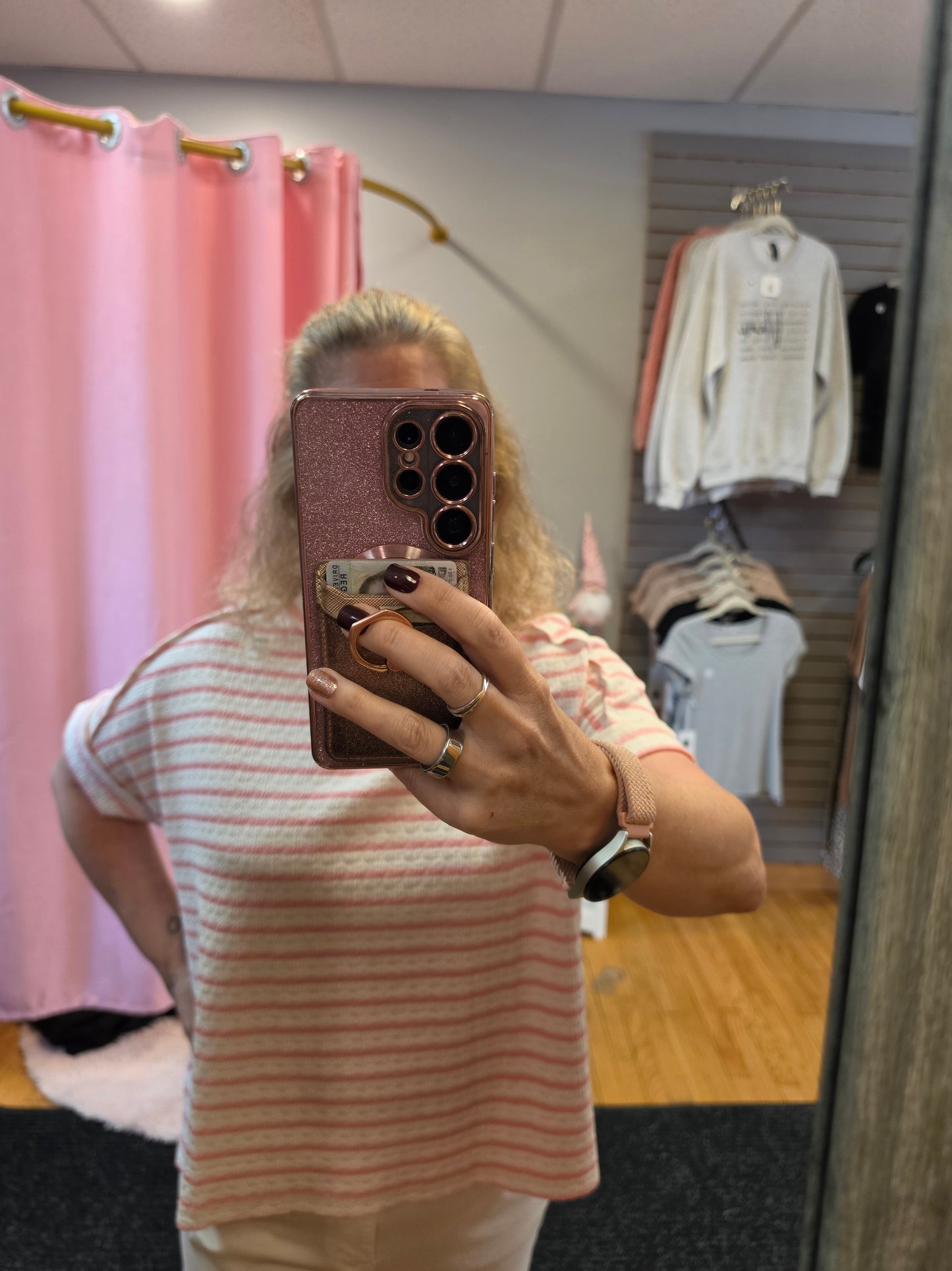 Pink Stripe Top