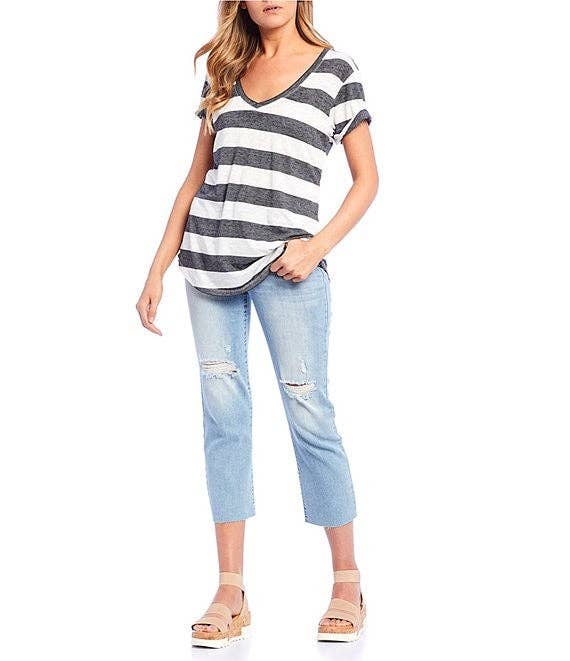 Charcoal Stripe Tee