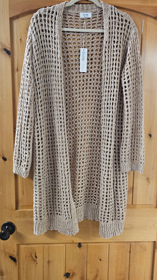 Open Knit Longline Cardigan