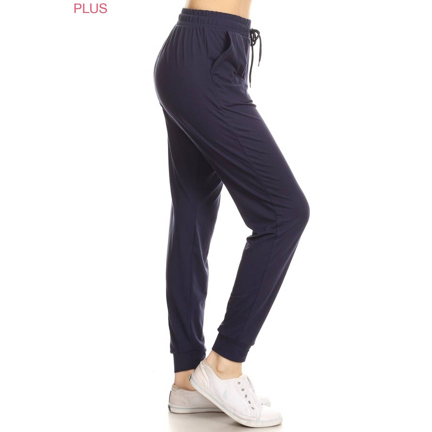 Plus BlackJoggers with Drawstring: