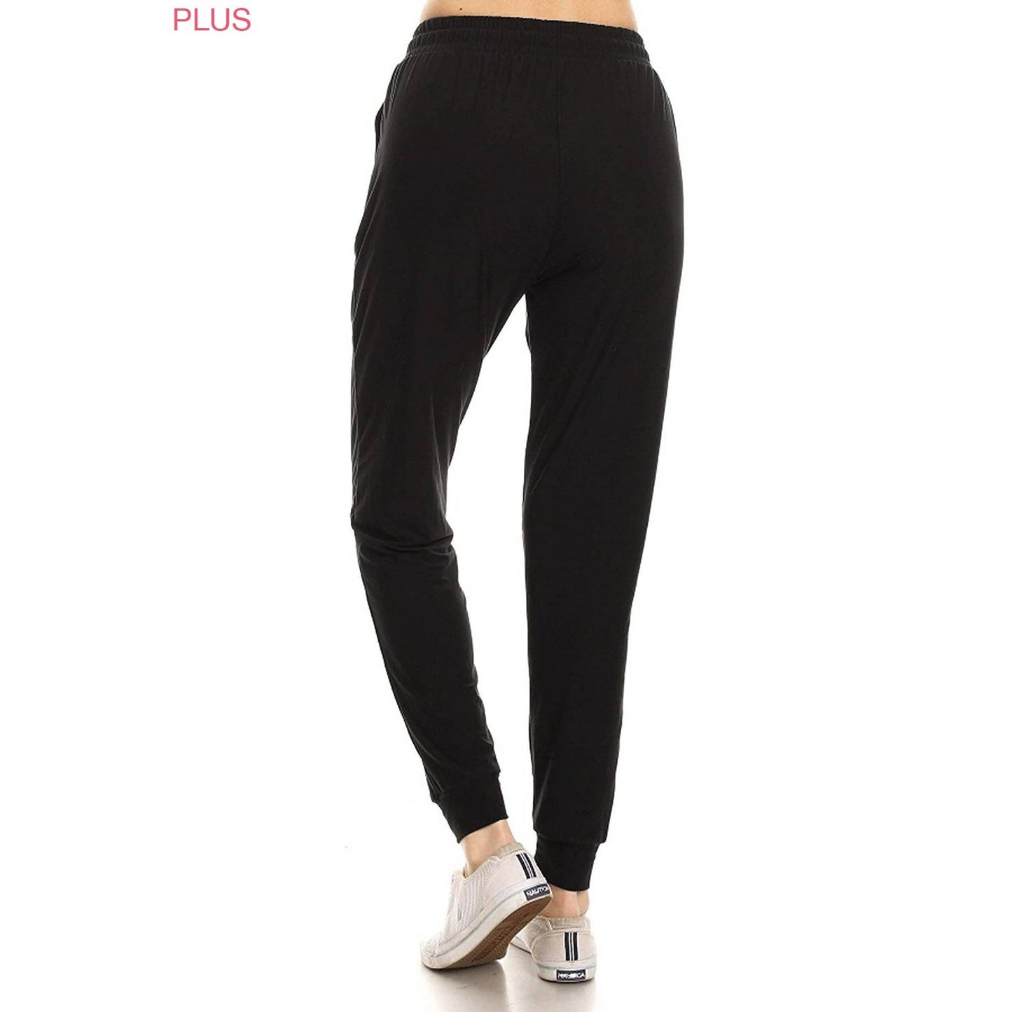 Plus BlackJoggers with Drawstring: