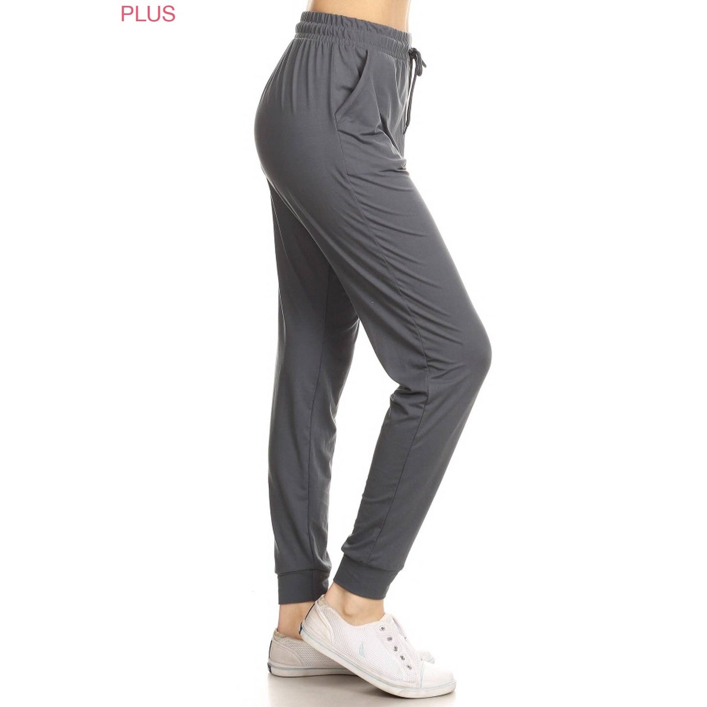 Plus BlackJoggers with Drawstring: