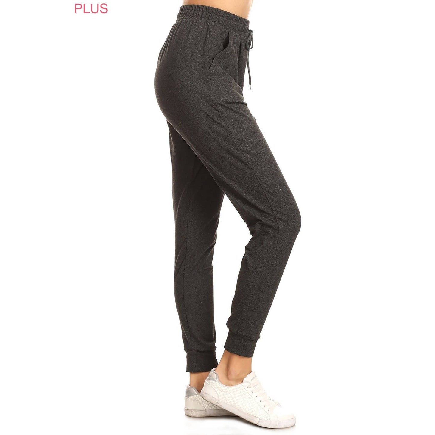 Plus BlackJoggers with Drawstring: