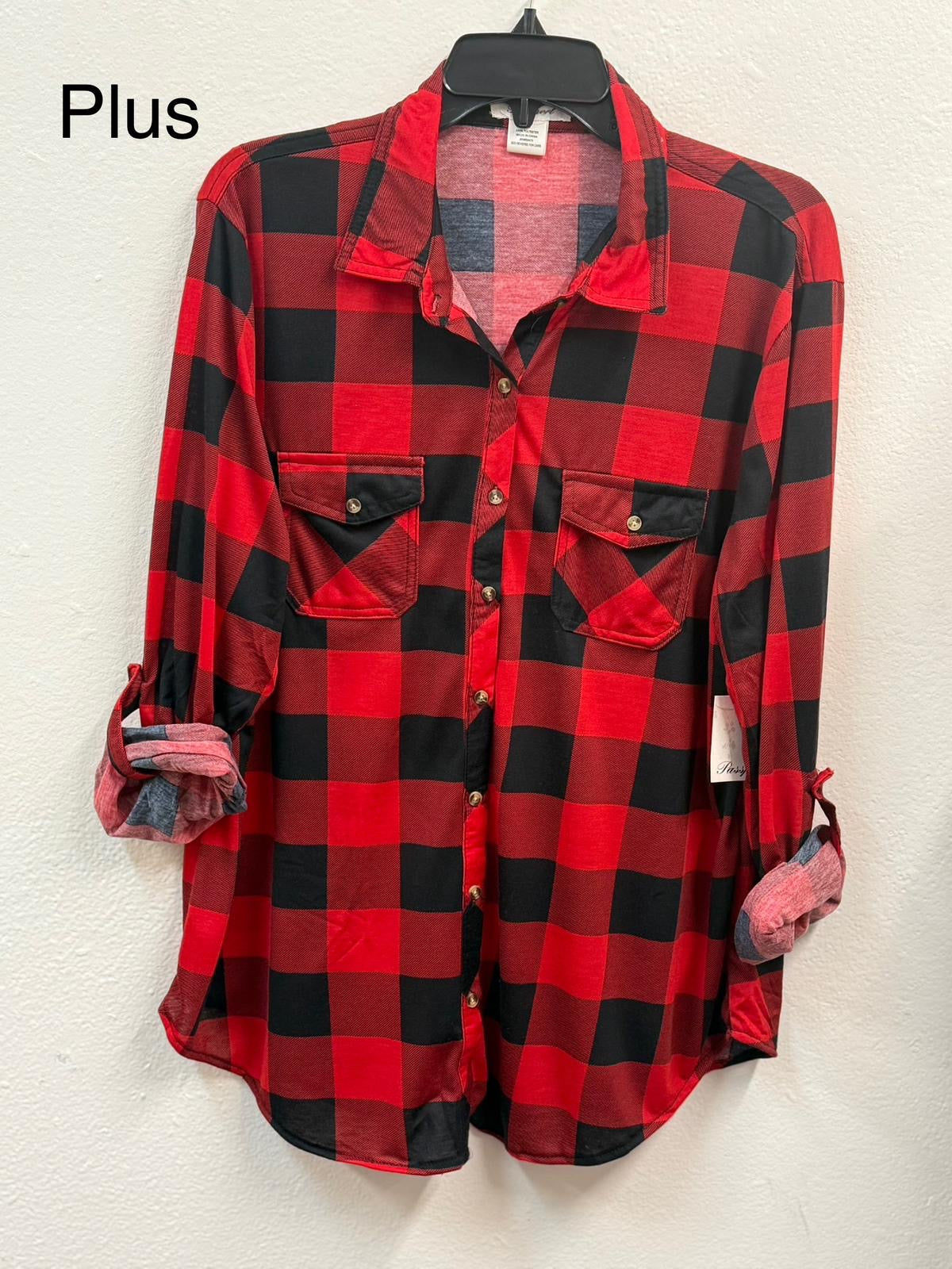 Plus red/black flannel