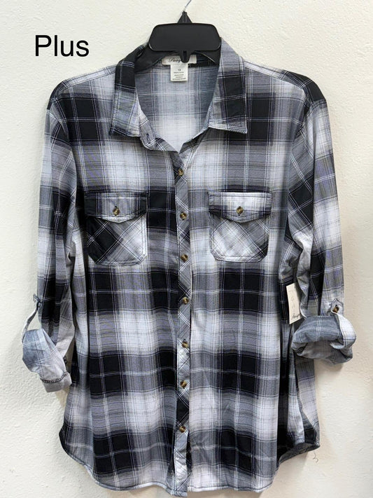 Plus black/white flannel