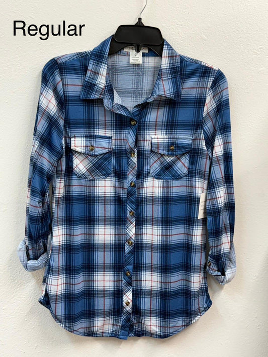 Blue plaid flannel