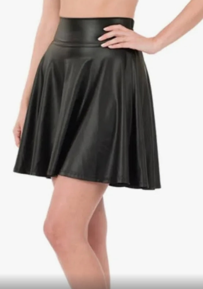 Faux Leather Skirt