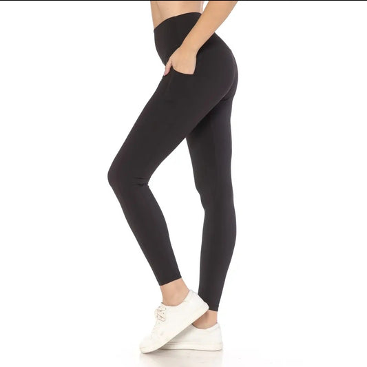 Nylon Black Athletic Leggings