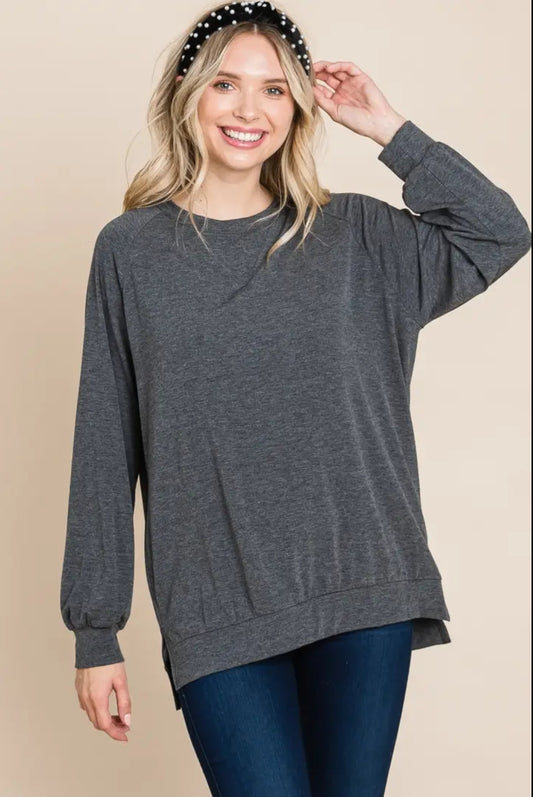 Gray Crewneck Tunic