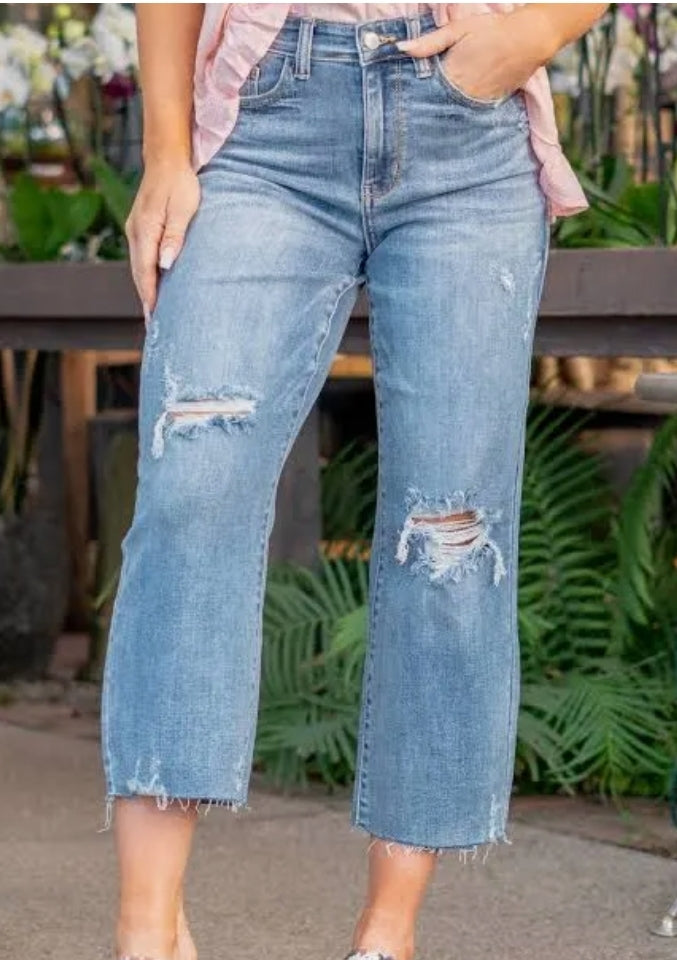 Judy Blue High Waist Wide Leg Jeans