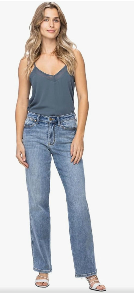 Plus Judy Blue Mid Rise Dad Jeans