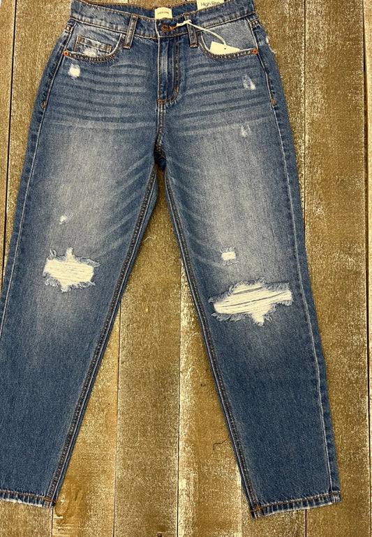 Sneak High Rise Distressed