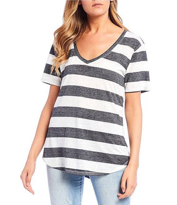 Charcoal Stripe Tee