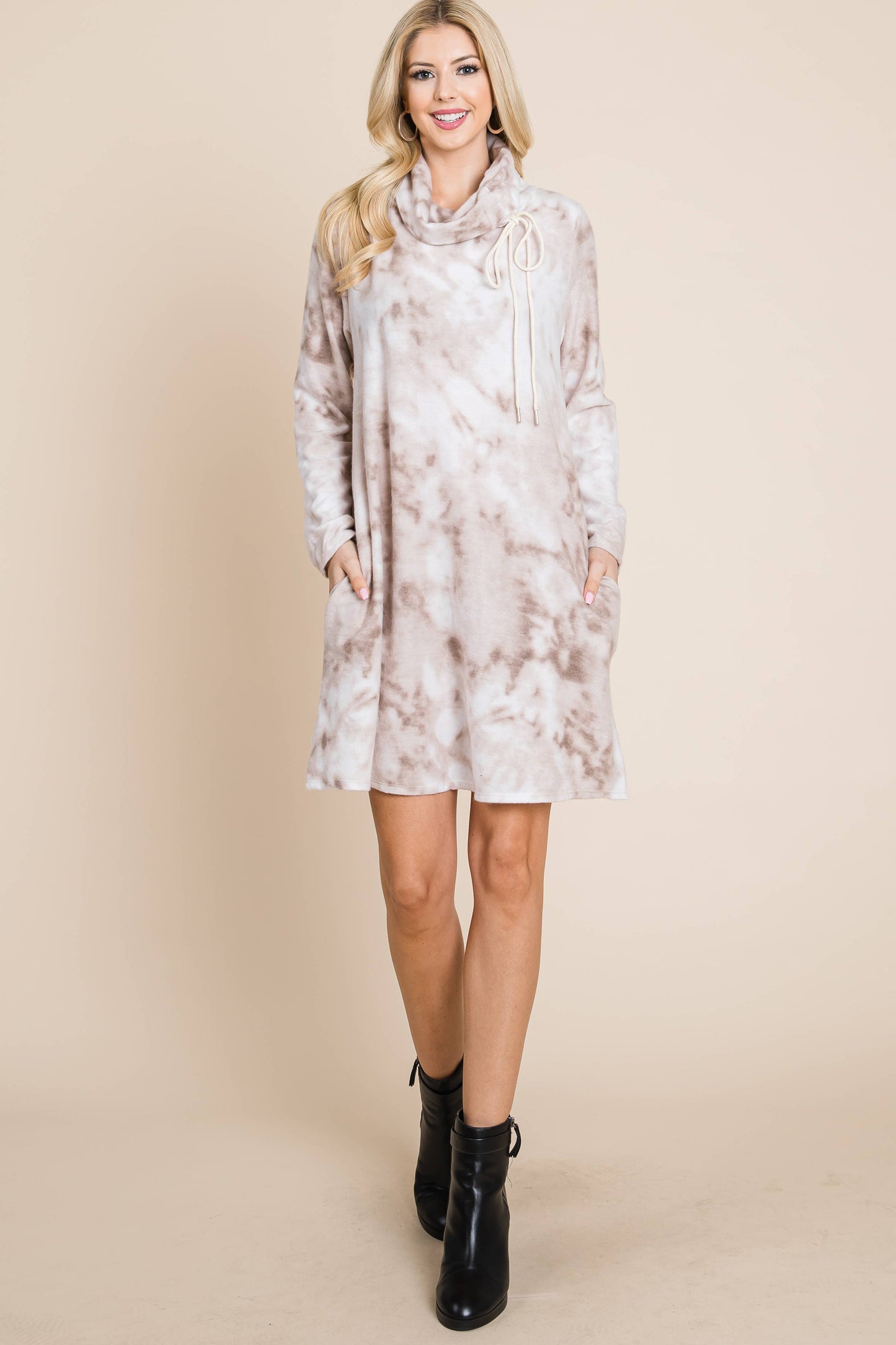 Tie Dye Casual Dress: