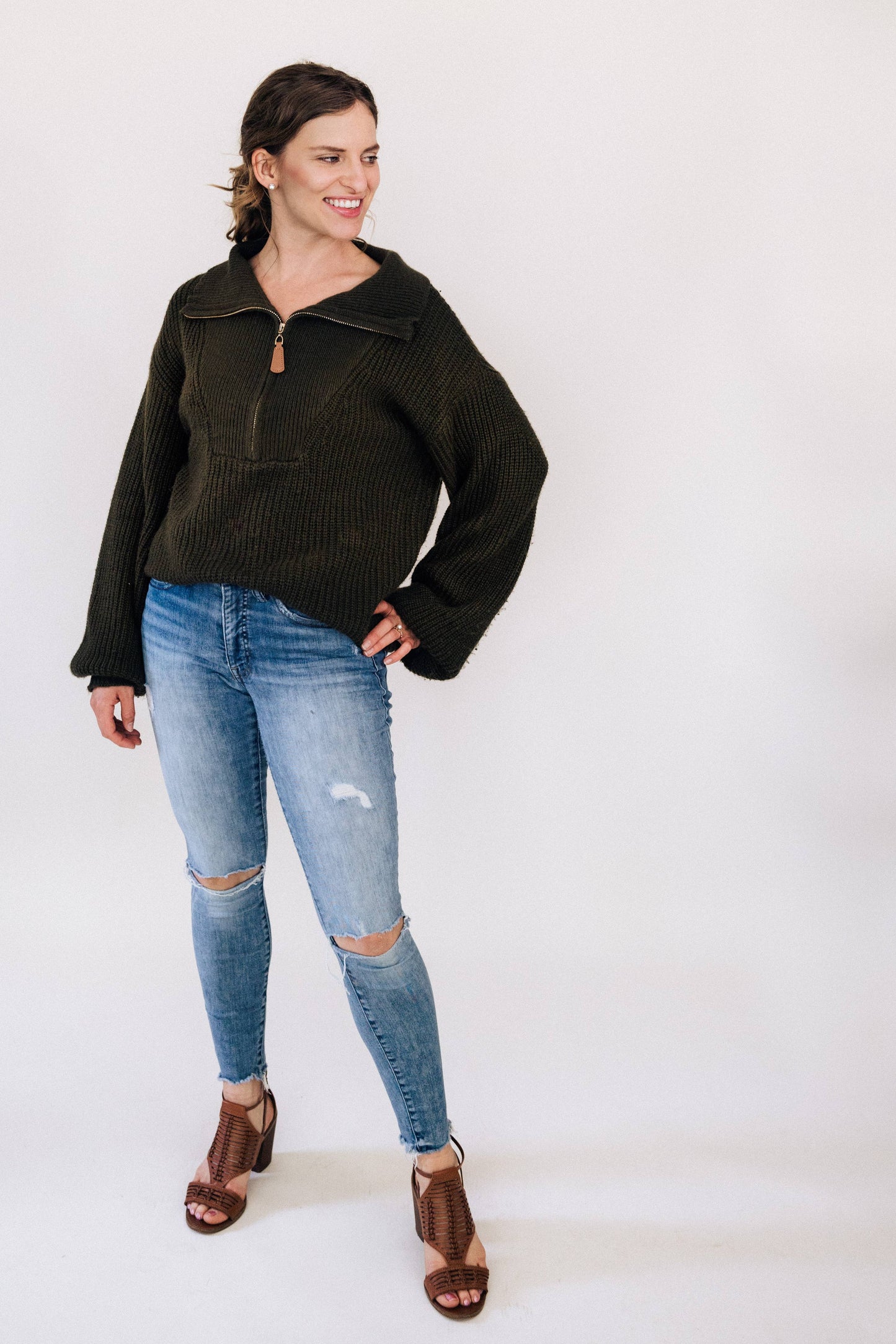 Green Knit Sweater