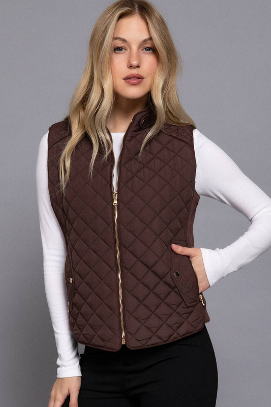 Rib Quilted Vest