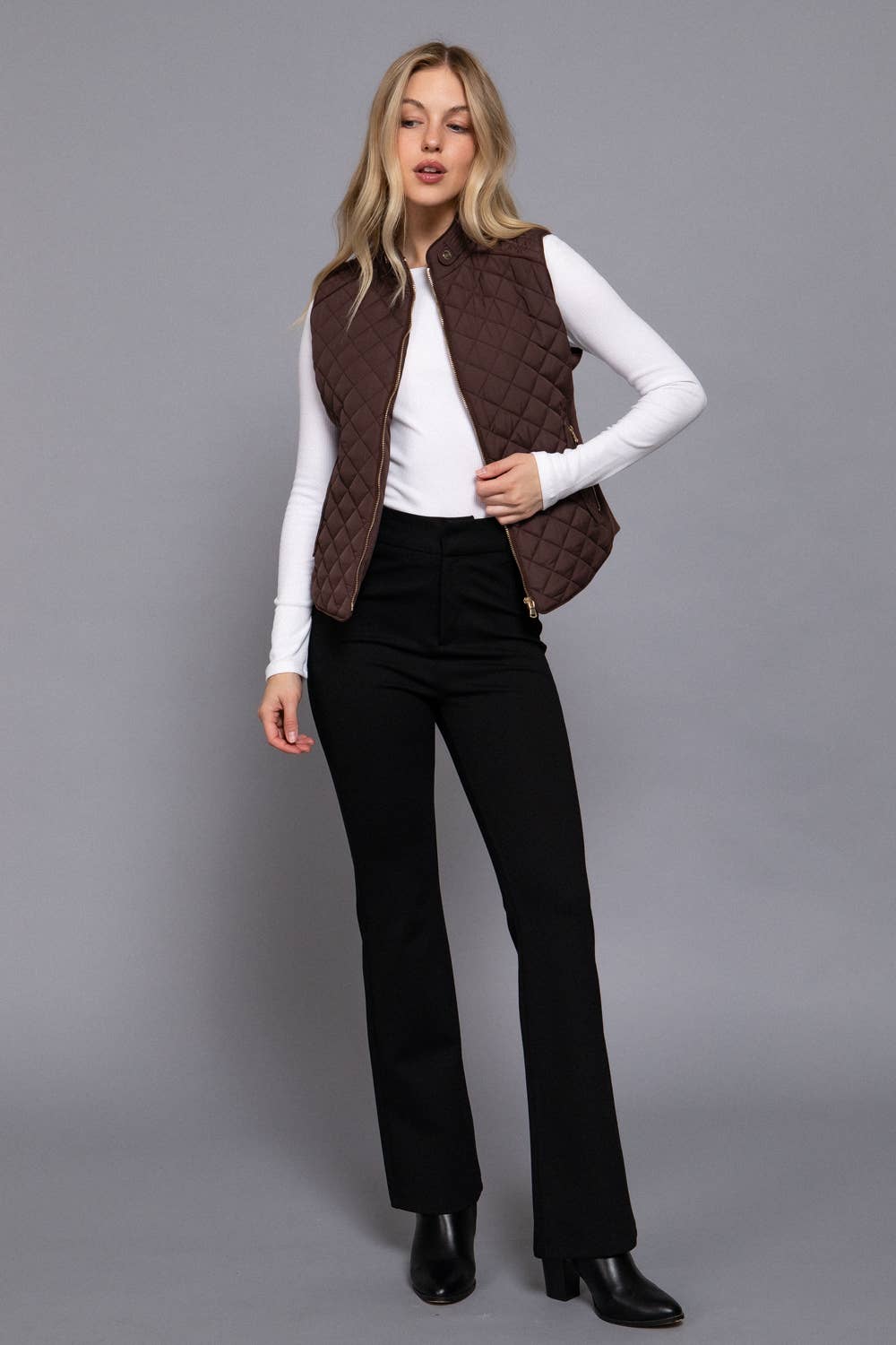 Rib Quilted Vest