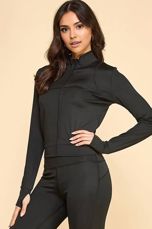 BLACK SOLID DEFINE JACKET