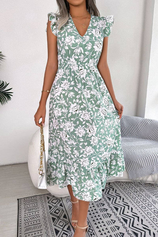 Green Flower Dress