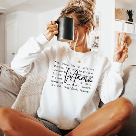 Mama Words Crewneck Sweatshirt