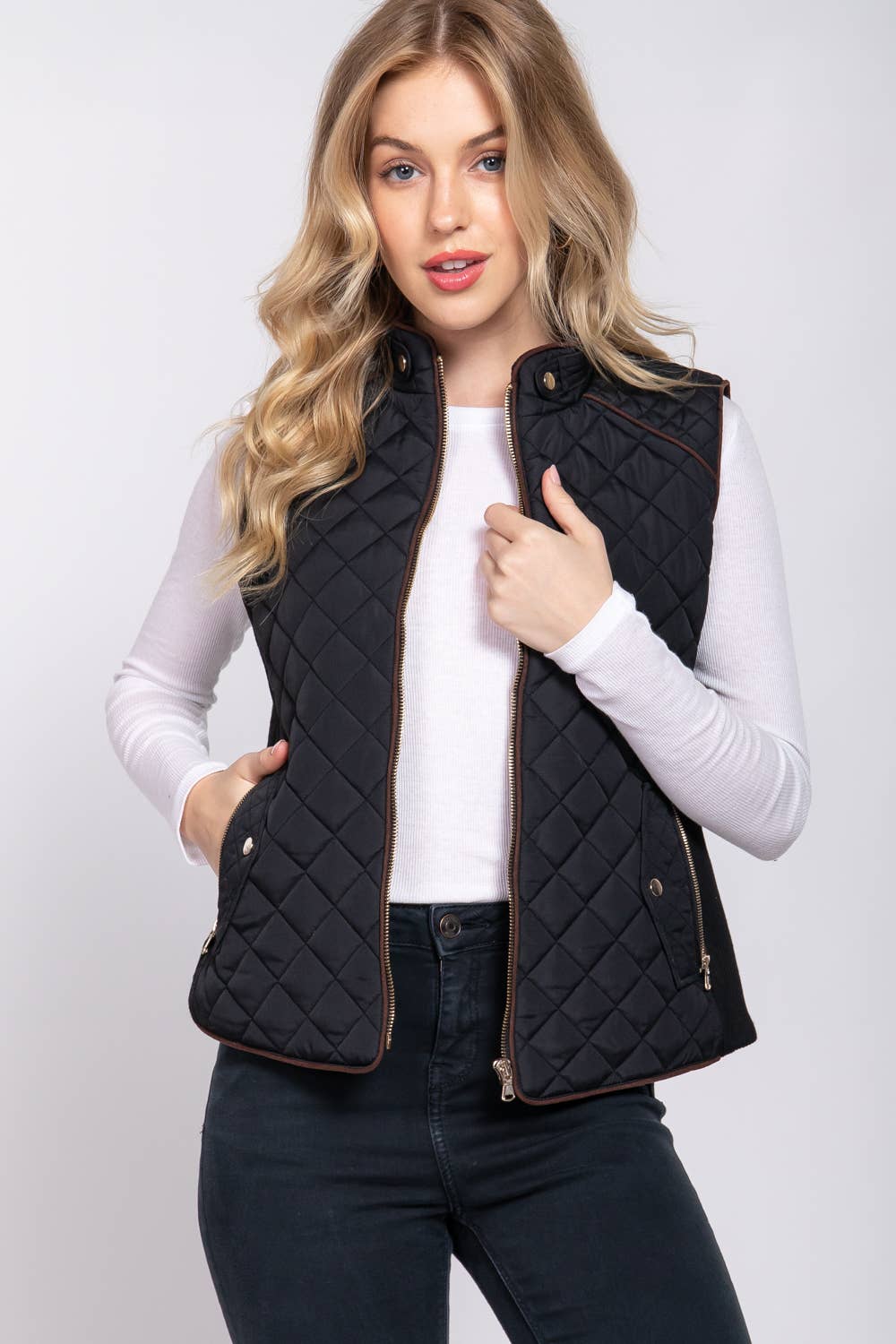 Rib Quilted Vest