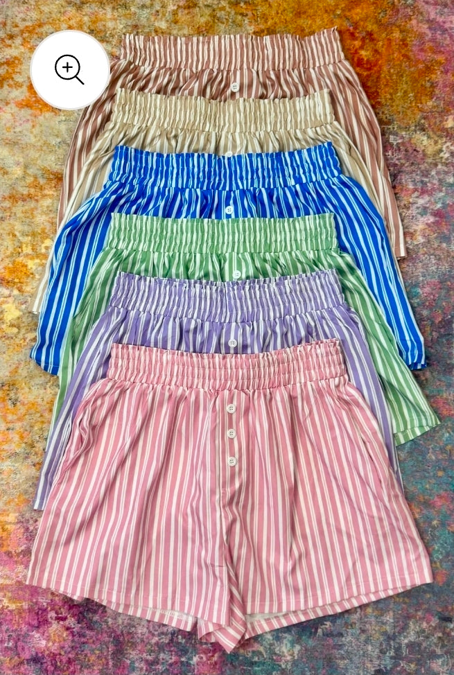 Green stripe shorts