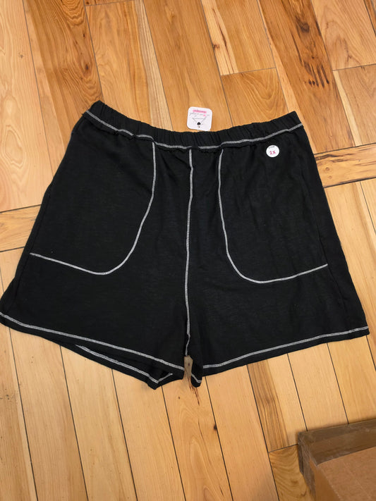 Plus Contrast Stitch Shorts