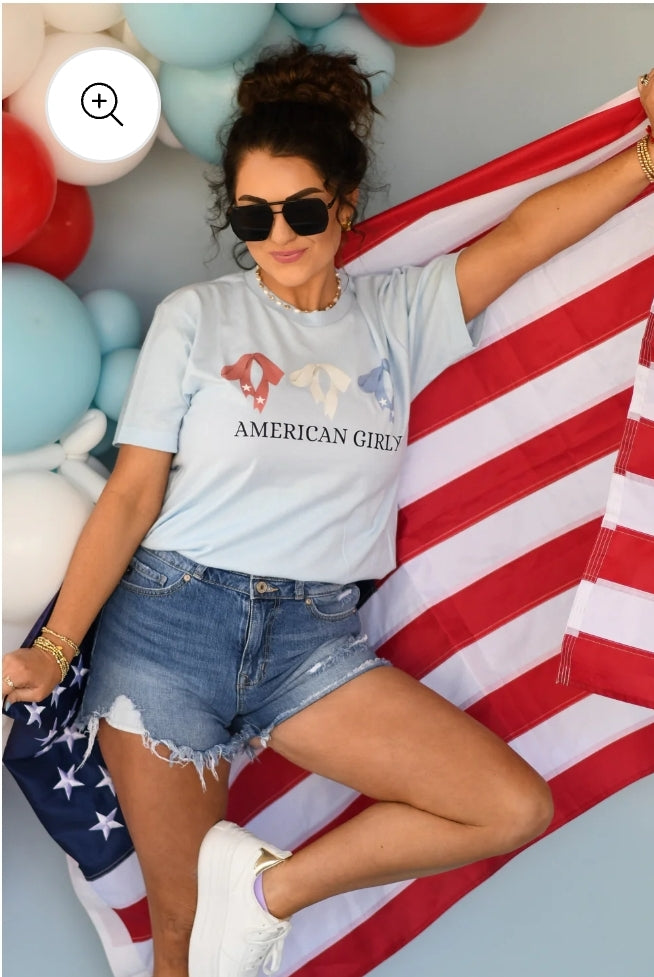 American Girly Bow Tee