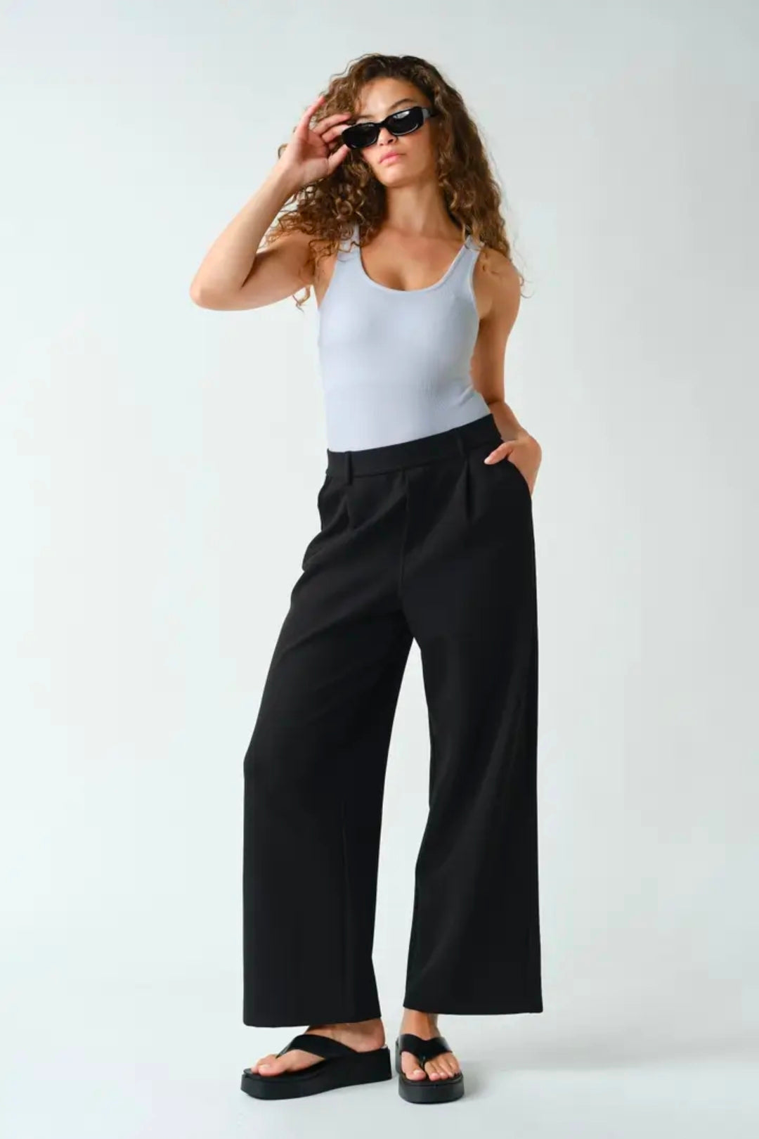 Black stretchy dress pants