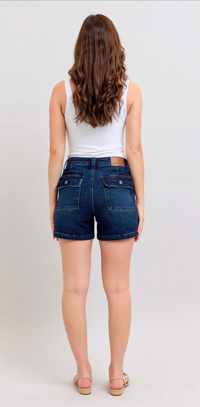 Judy blue flap shorts high rise