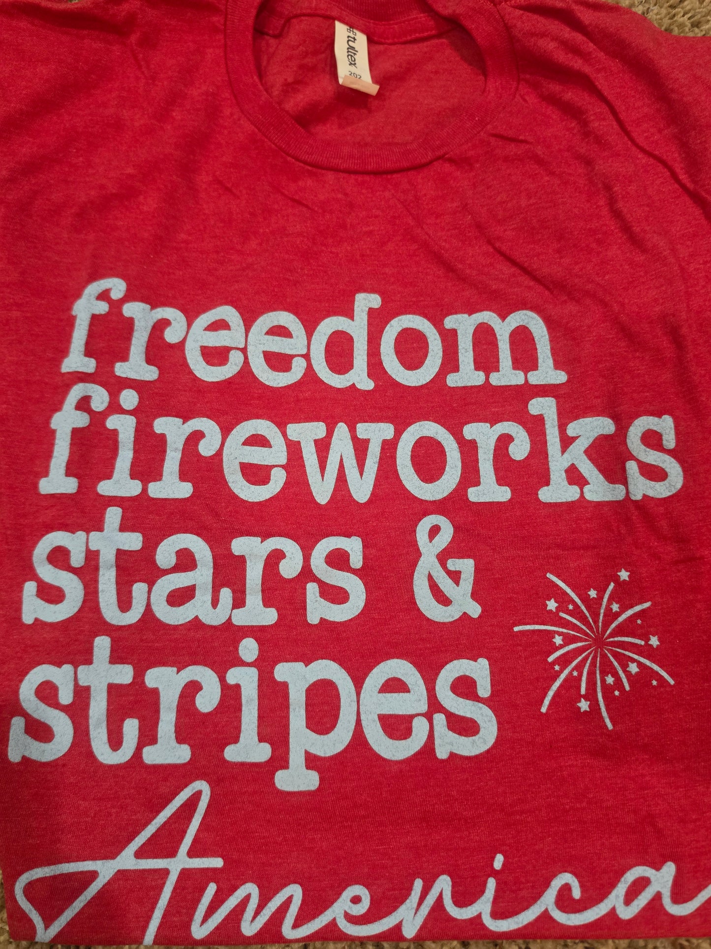 Freedom and fireworks tee