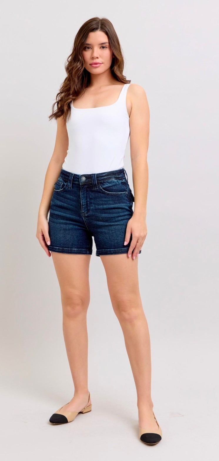 Judy blue flap shorts high rise