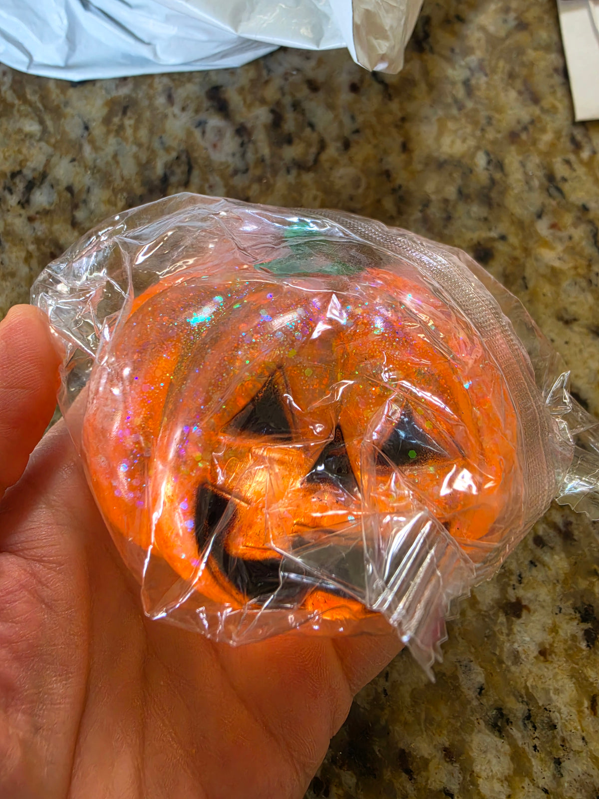 Orange pumpkin squishy