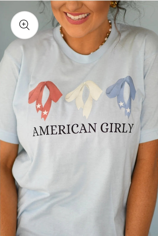 American Girly Bow Tee