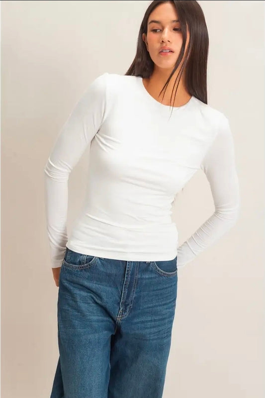 White long sleeve tee