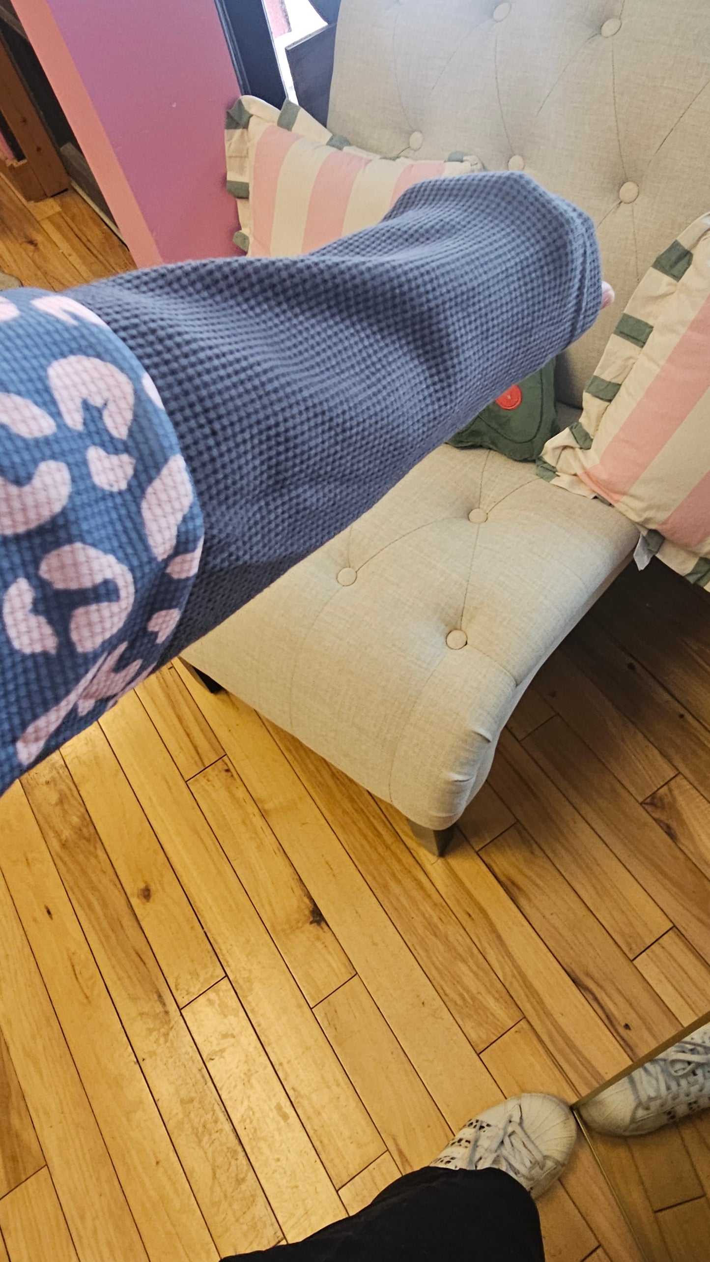 Pink Cheetah Textured Pullover