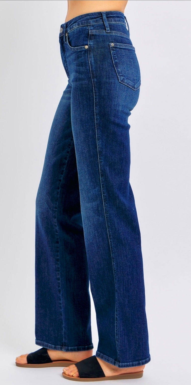 Judy Blue Petite Mid Rise Tummy Control Jeans