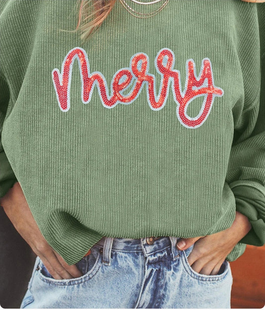 Merry Corded Sweatshirt